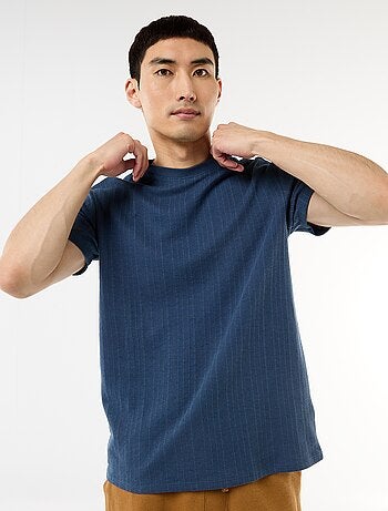 T-shirt basic a maniche corte in maglia operata