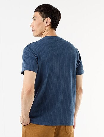 T-shirt basic a maniche corte in maglia operata