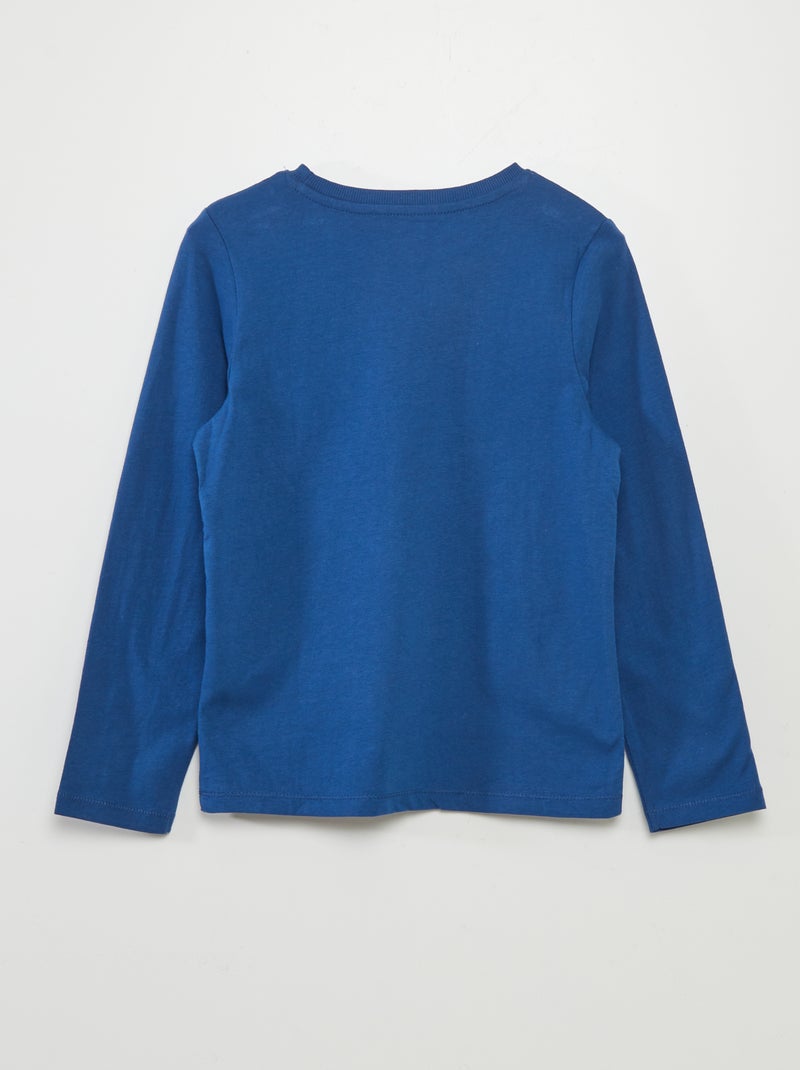 T-shirt basic a maniche lunghe BLU - Kiabi