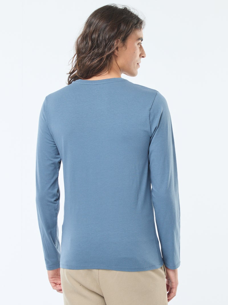 T-shirt A Maniche Lunghe E Collo Rotondo - Bianco - Donna - 7.00 - Foto 8