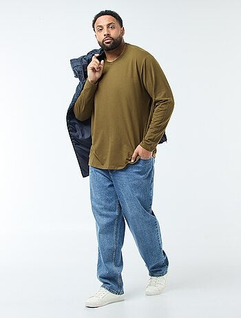 T-shirt basic a maniche lunghe e girocollo