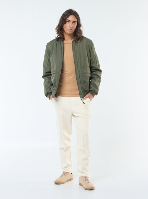 T-shirt basic a maniche lunghe e girocollo - Kiabi