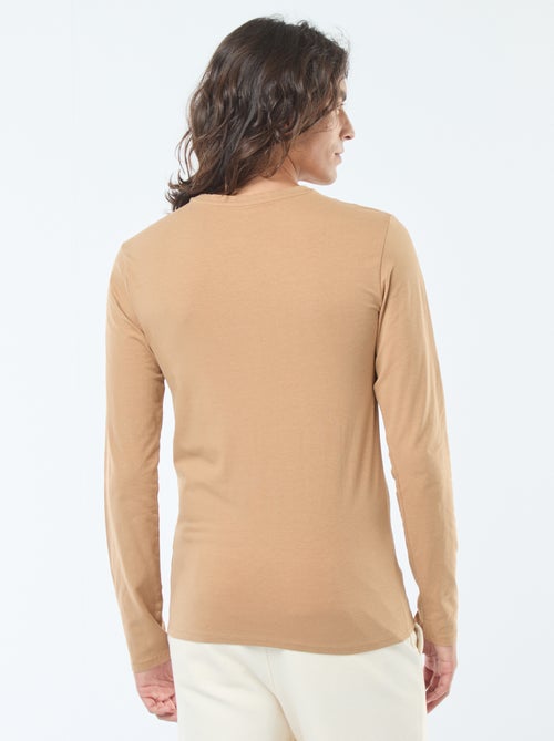 T-shirt basic a maniche lunghe e girocollo - Kiabi