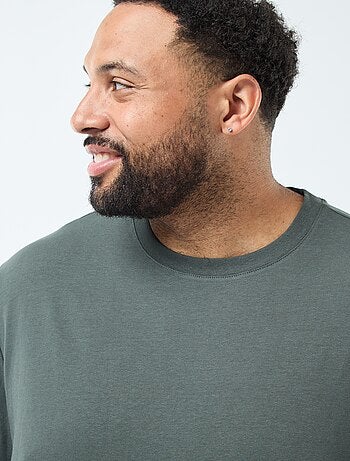 T-shirt basic a maniche lunghe e girocollo