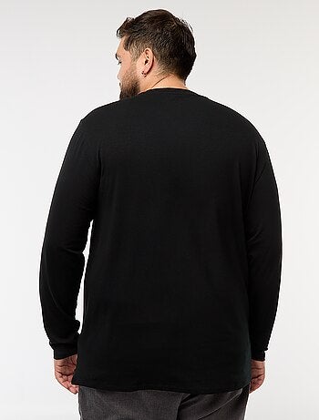 T-shirt basic a maniche lunghe e girocollo