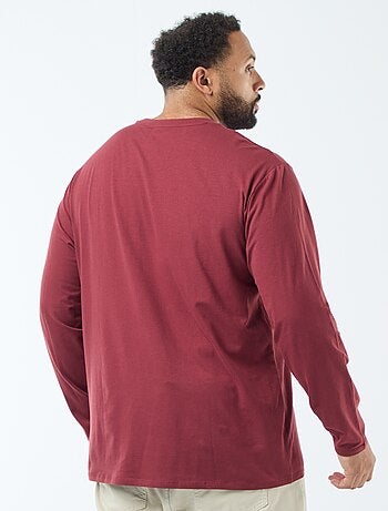 T-shirt basic a maniche lunghe e girocollo