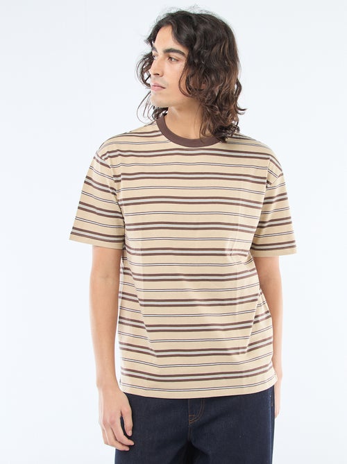 T-shirt basic a righe - Kiabi