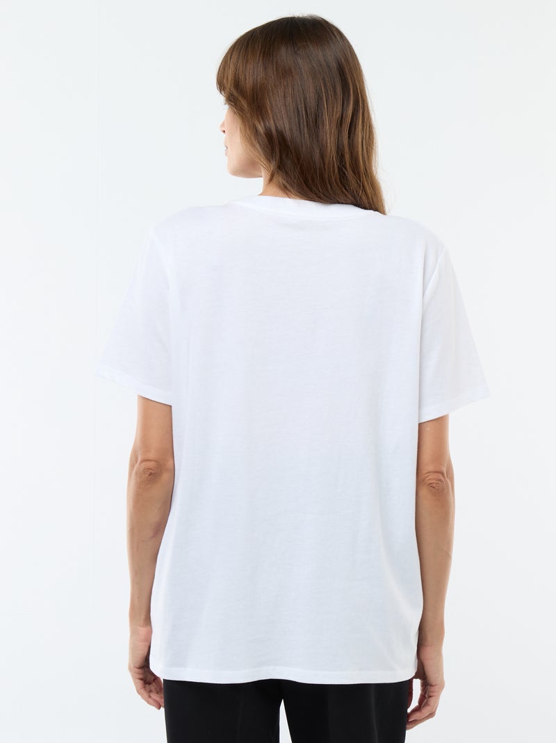 T-shirt basic allattamento maniche corte Bianco - Kiabi