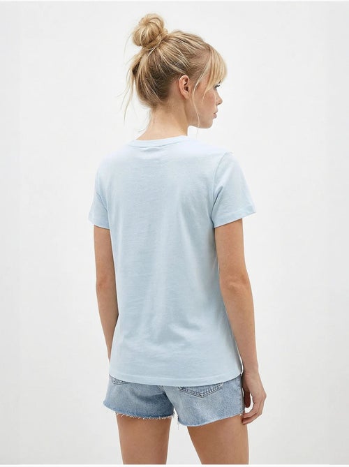 T-shirt basic con collo a u ricamato lucci - Kiabi T-shirt basic con collo a u ricamato lucci - Kiabi