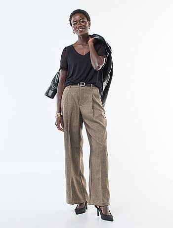 T-shirt basic con maniche in rete