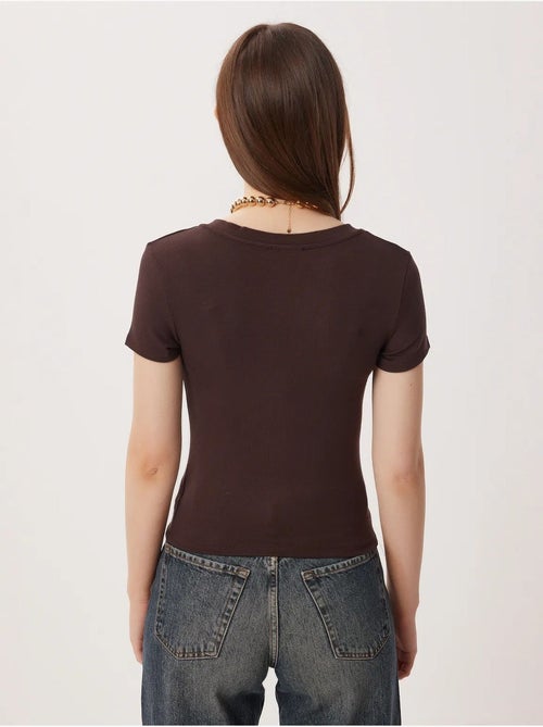 T-shirt basic con scollo a v slim fit istanbul - Kiabi T-shirt basic con scollo a v slim fit istanbul - Kiabi