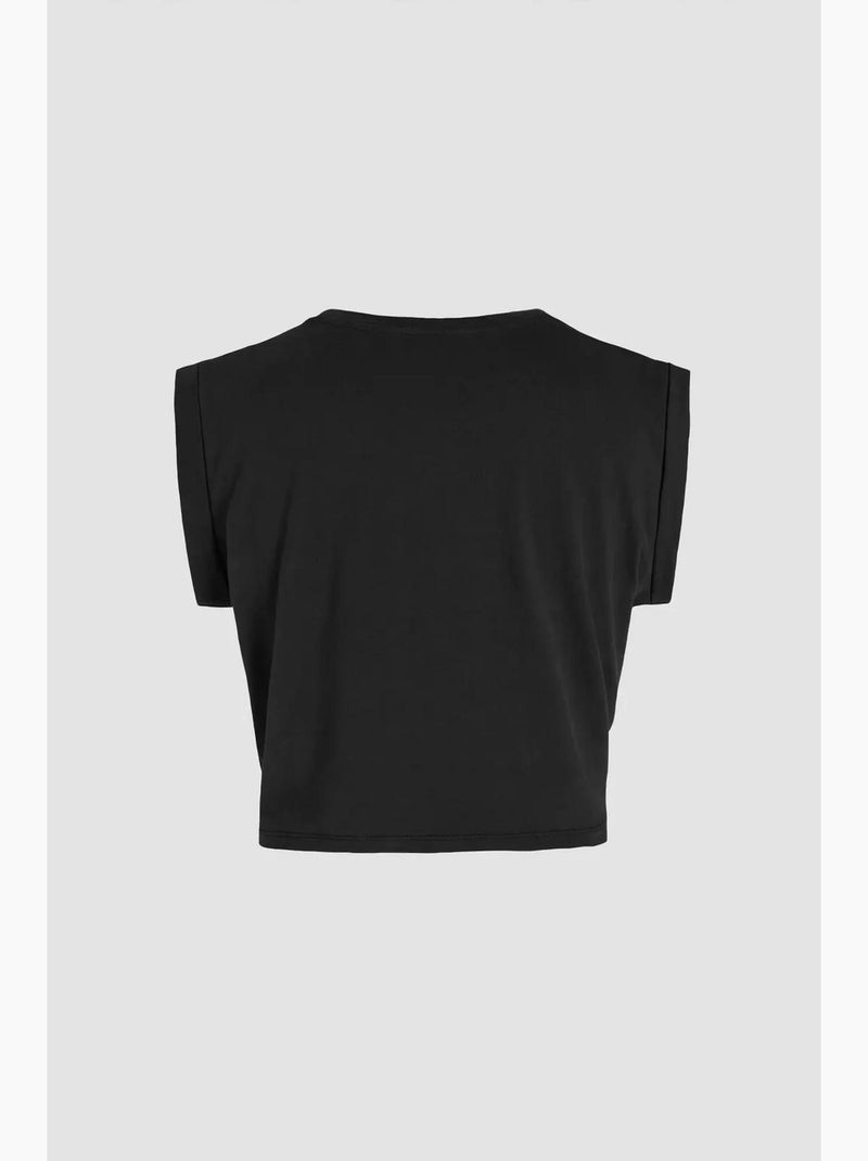 T-shirt basic cropped con girocollo hiccup Nero - Kiabi