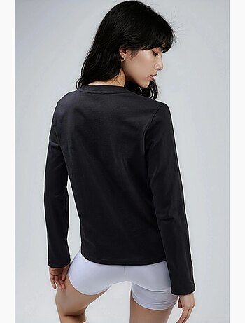 T-shirt basic girocollo manica lunga busem