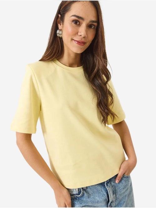 T-shirt basic imbottita in cotone con scollo rotondo lucci - Kiabi T-shirt basic imbottita in cotone con scollo rotondo lucci - Kiabi