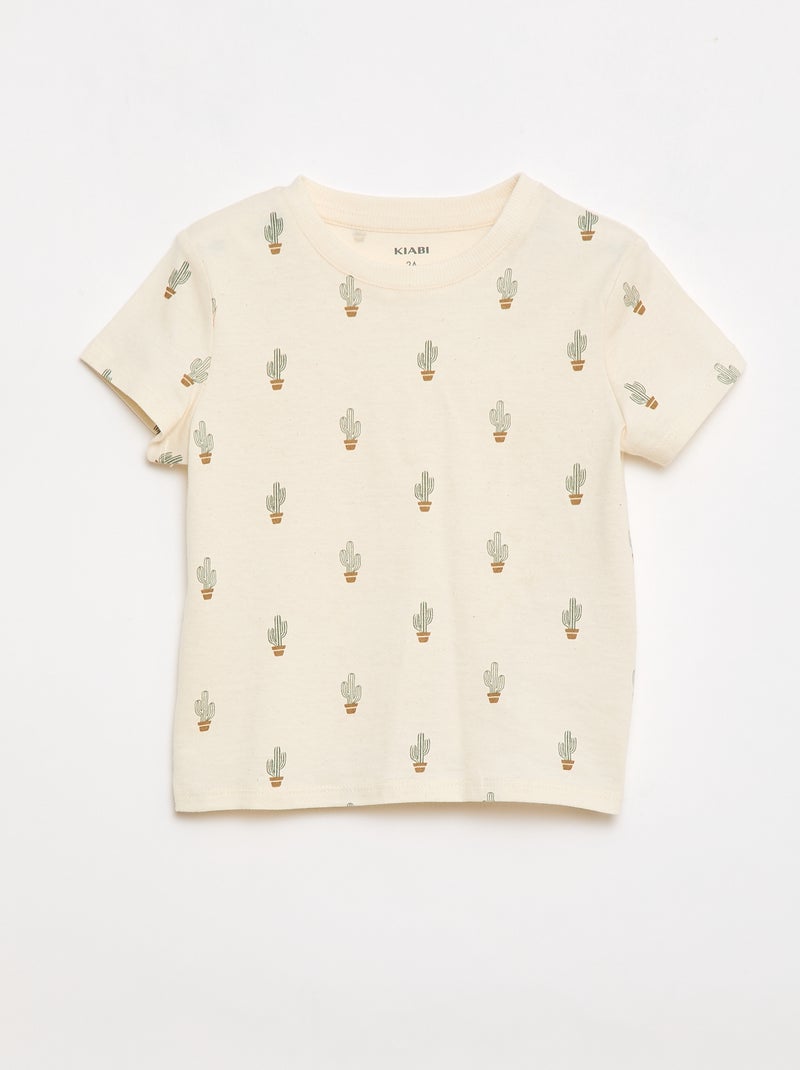 T-shirt basic in jersey di cotone Bianco - Kiabi