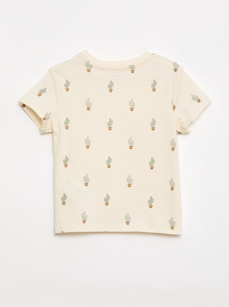 T-shirt basic in jersey di cotone Bianco - Kiabi