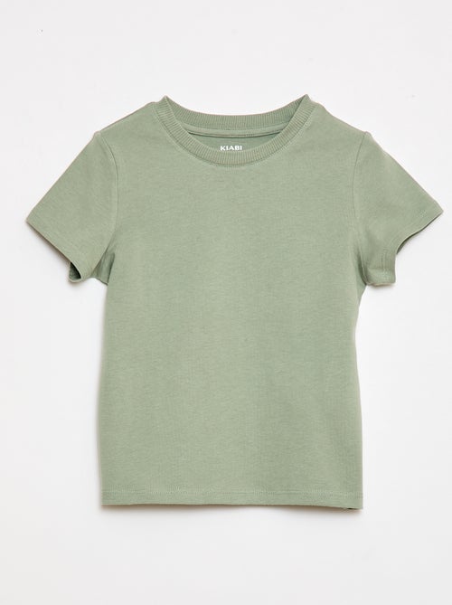 T-shirt basic in jersey di cotone - Kiabi