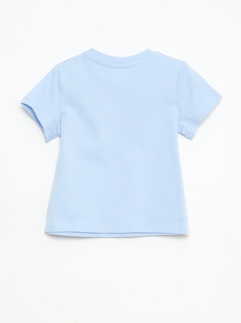 T-shirt basic in jersey di cotone Blu - Kiabi