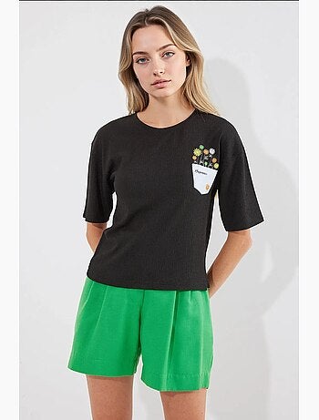 T-shirt basic in maglia stampata bdart