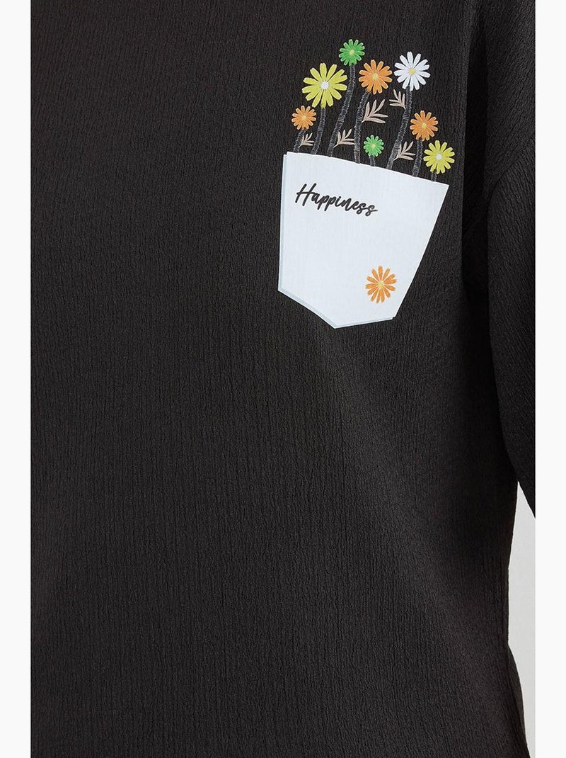 T-shirt basic in maglia stampata bdart Nero - Kiabi