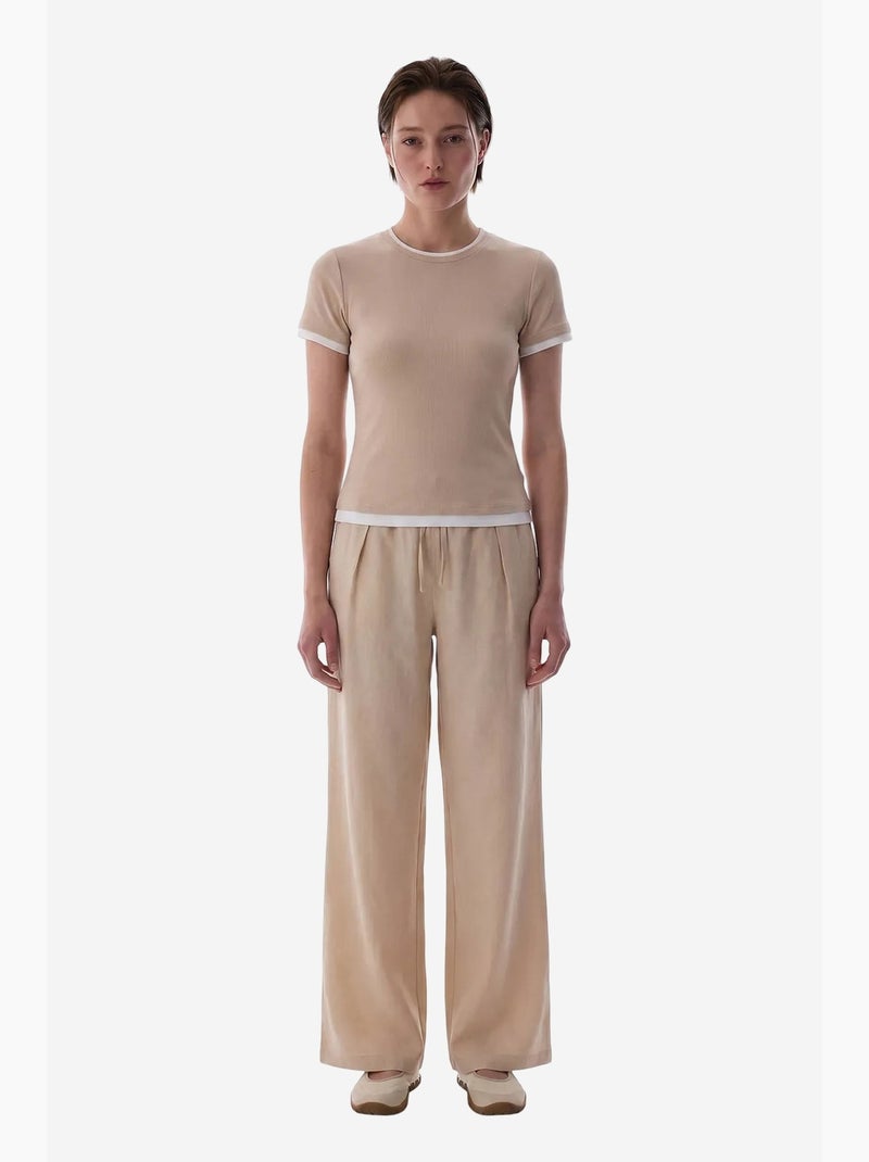 T-shirt basic layer da donna penti Beige argilla - Kiabi