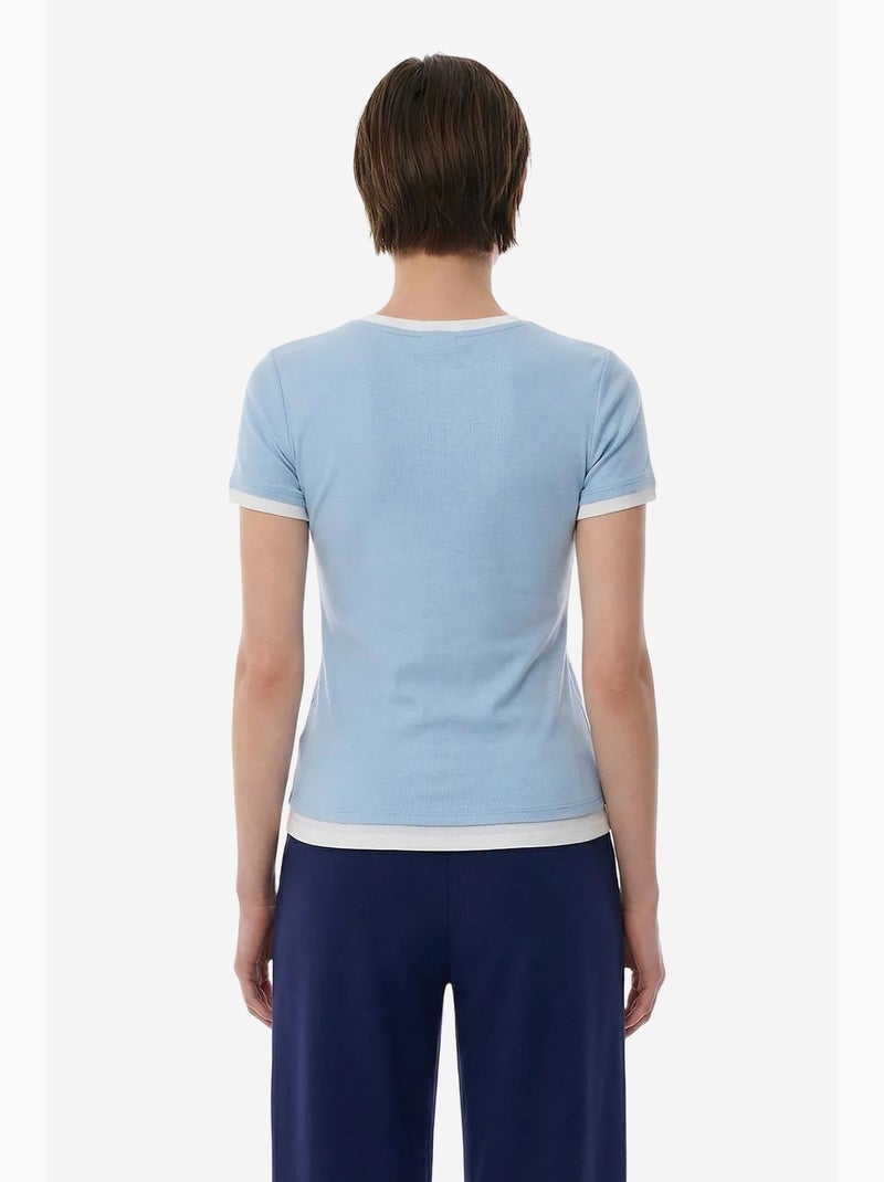 T-shirt basic layer da donna penti Blu cielo - Kiabi