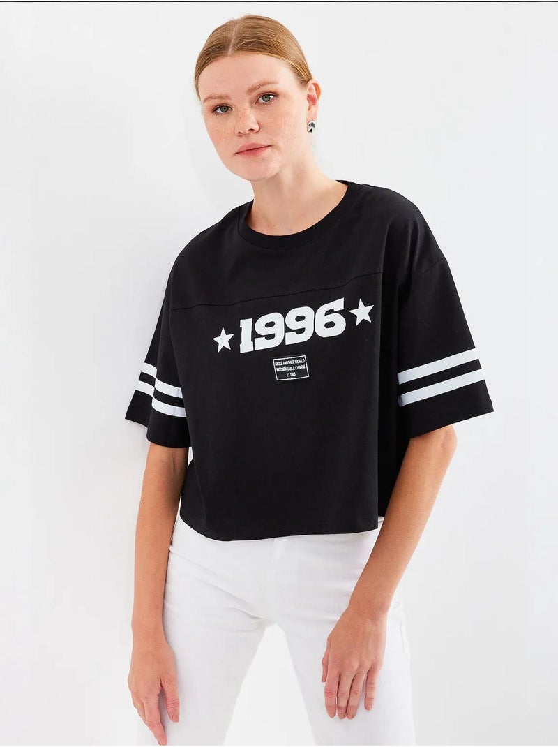 T-shirt basic oversize stampata bdart Nero - Kiabi