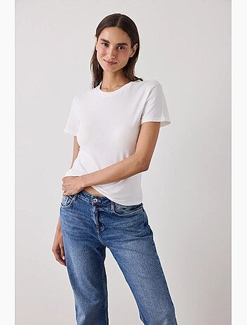 T-shirt basic slim fit a maniche corte penti