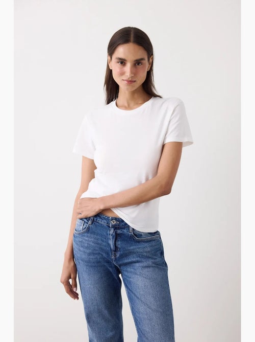 T-shirt basic slim fit a maniche corte penti - Kiabi