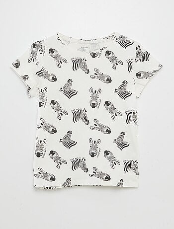 T-shirt basic stampato
