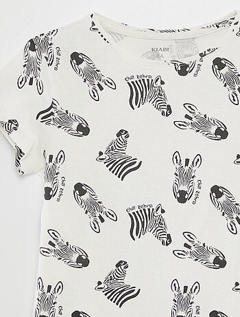T-shirt basic stampato