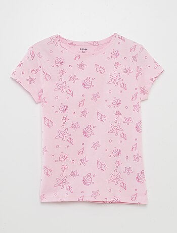 T-shirt basic stampato