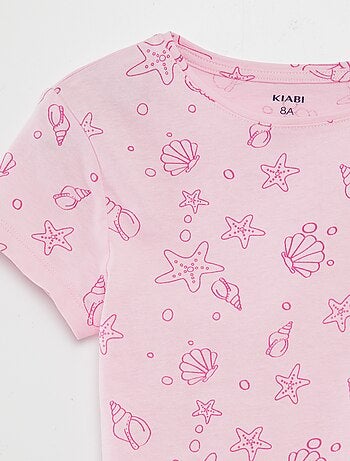 T-shirt basic stampato