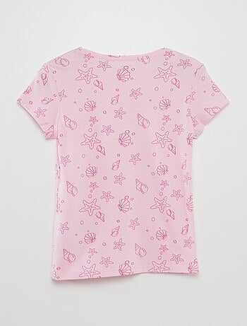 T-shirt basic stampato