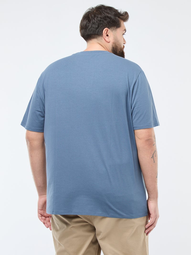 T-shirt basic tinta unita regular fit Blu - Kiabi