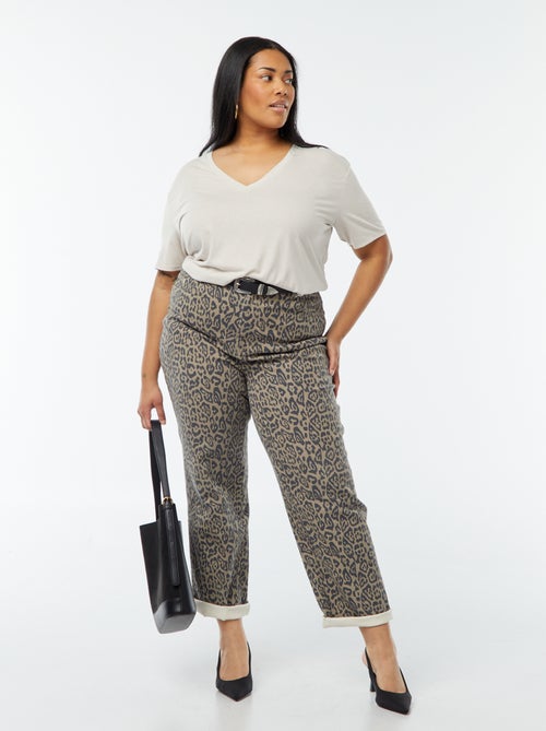 T-shirt basic tinta unita scollo a V - Kiabi