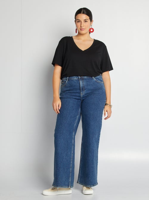 T-shirt basic tinta unita scollo a V - Kiabi