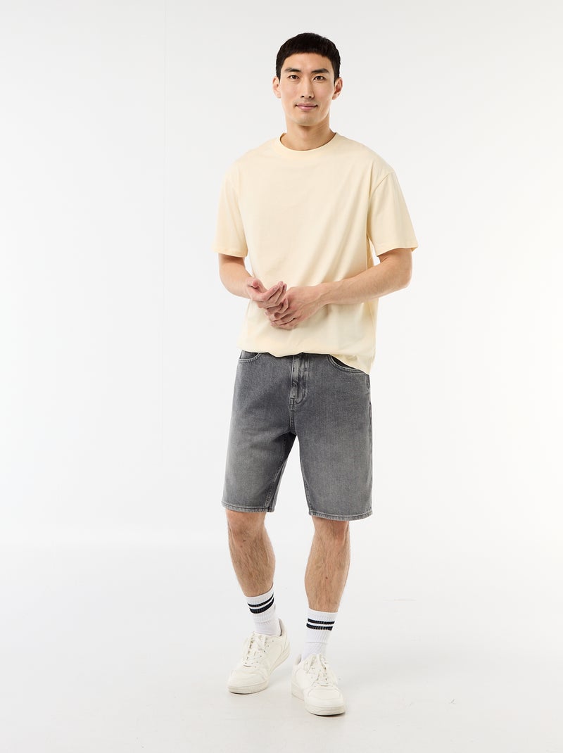T-shirt basic vestibilità comfort / oversize Beige - Kiabi