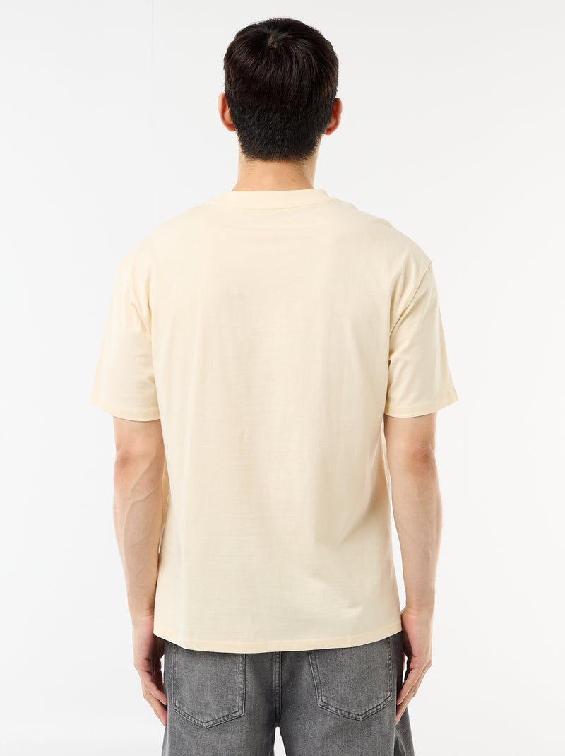 T-shirt basic vestibilità comfort / oversize Beige - Kiabi