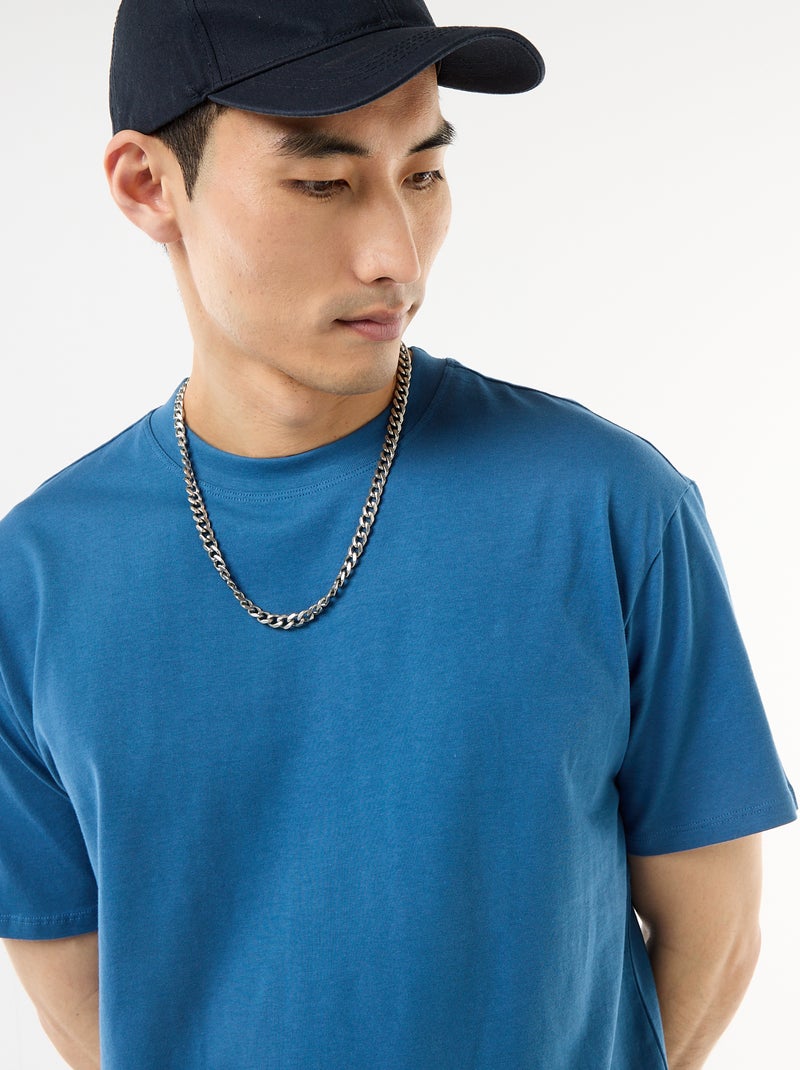 T-shirt basic vestibilità comfort / oversize Blu - Kiabi
