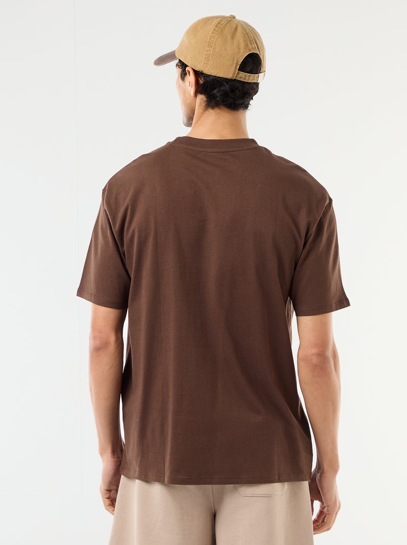T-shirt basic vestibilità comfort / oversize Marrone - Kiabi