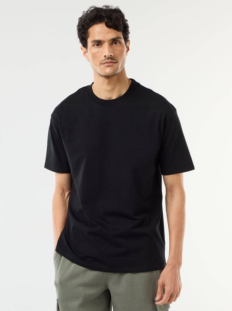 T-shirt basic vestibilità comfort / oversize Nero - Kiabi