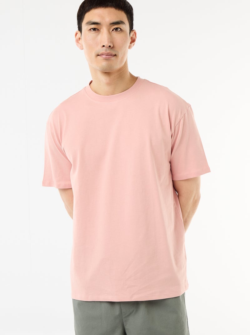 T-shirt basic vestibilità comfort / oversize Rosa - Kiabi