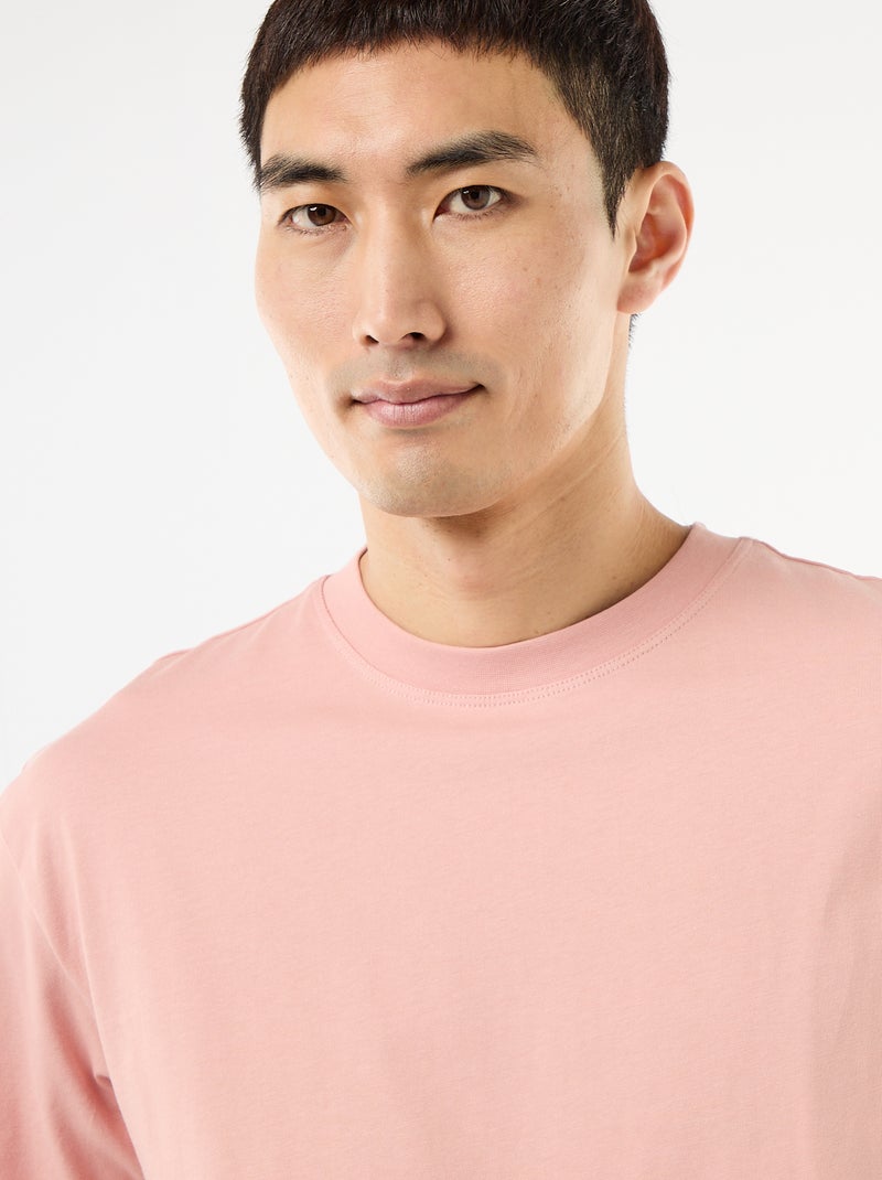 T-shirt basic vestibilità comfort / oversize Rosa - Kiabi