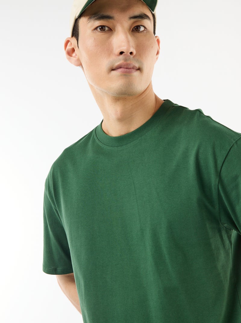 T-shirt basic vestibilità comfort / oversize Verde - Kiabi