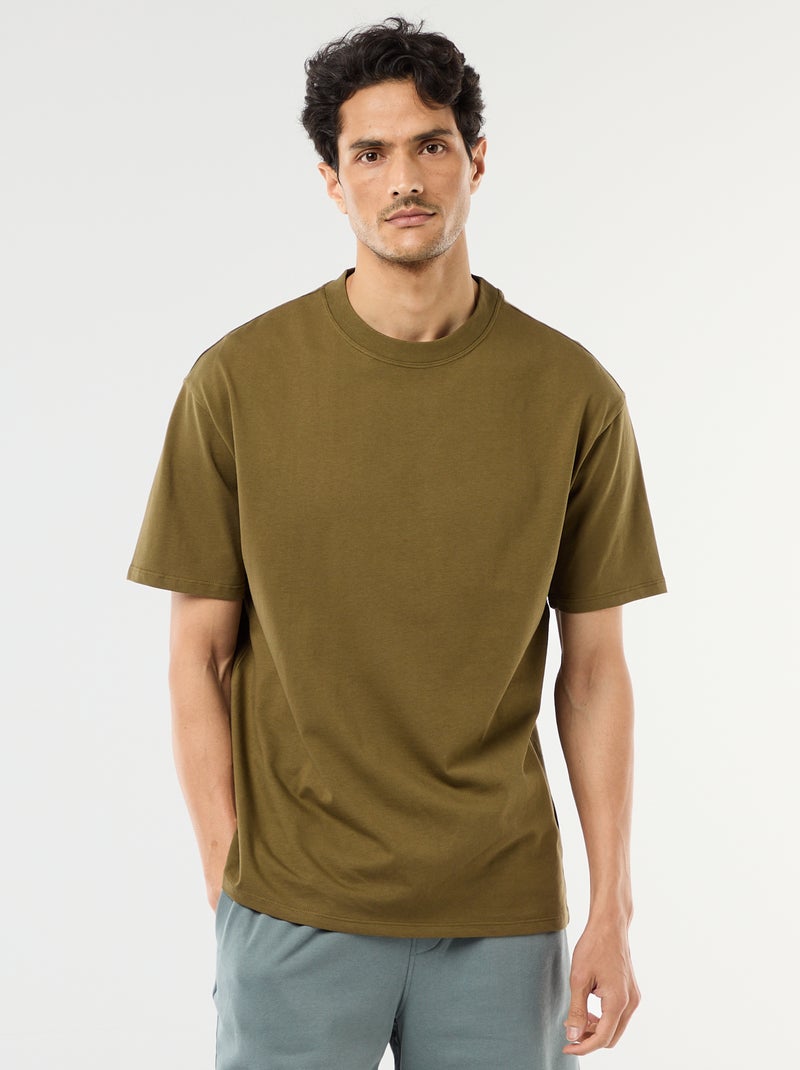 T-shirt basic vestibilità comfort / oversize Verde - Kiabi