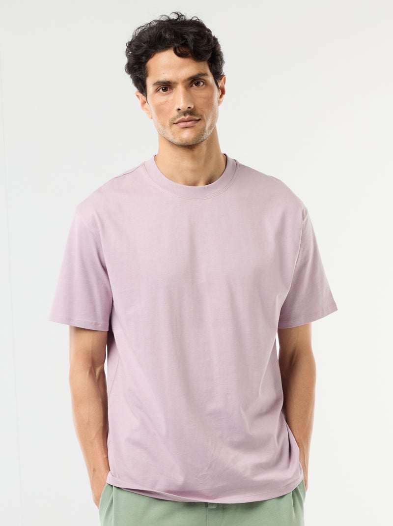 T-shirt basic vestibilità comfort / oversize Viola - Kiabi