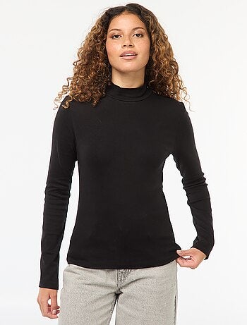 T-shirt basica a collo alto