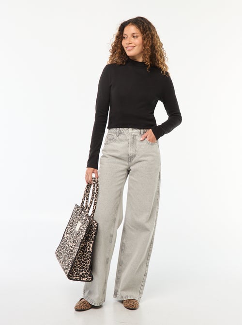 T-shirt basica a collo alto - Kiabi