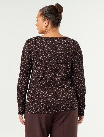 T-shirt basica a costine